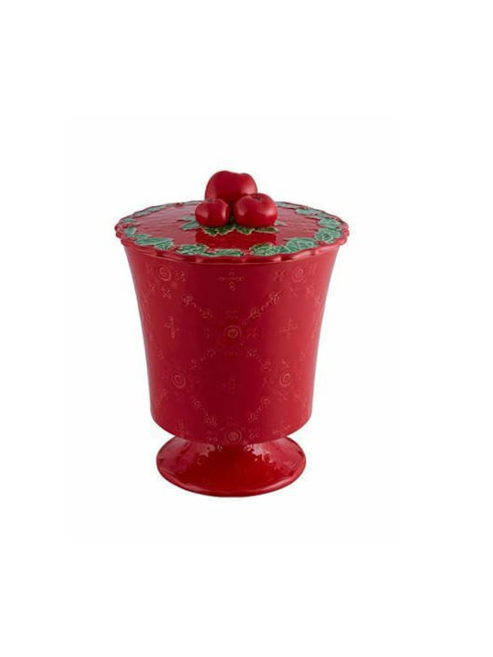 Bordallo Pinheiro Weihnachtlich Vase Keramik Höhe 43cm.