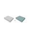 Qmini Set de cearșafuri pentru bebeluși Pentru Cradle Bumbac Potrivit Grey / Dark Mint 2buc 40x90buc