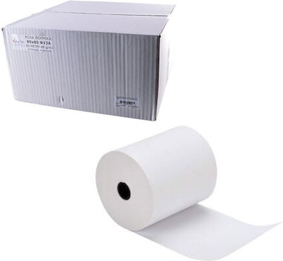 Cash Register Paper Tape W80xD80mm 48gr/m²