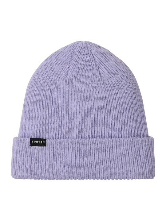 All Day Long Beanie Unisex Σκούφος Πλεκτός σε Μωβ χρώμα