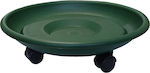 Sic Plast 10161448906 Rotund Platou Pot Roți Green 48x48buc