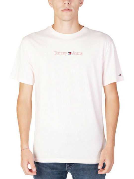 Tommy Hilfiger Ανδρικό T-shirt Κοντομάνικο Ροζ