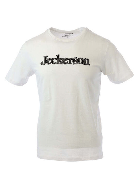 Jeckerson Ανδρικό T-shirt Κοντομάνικο Λευκό