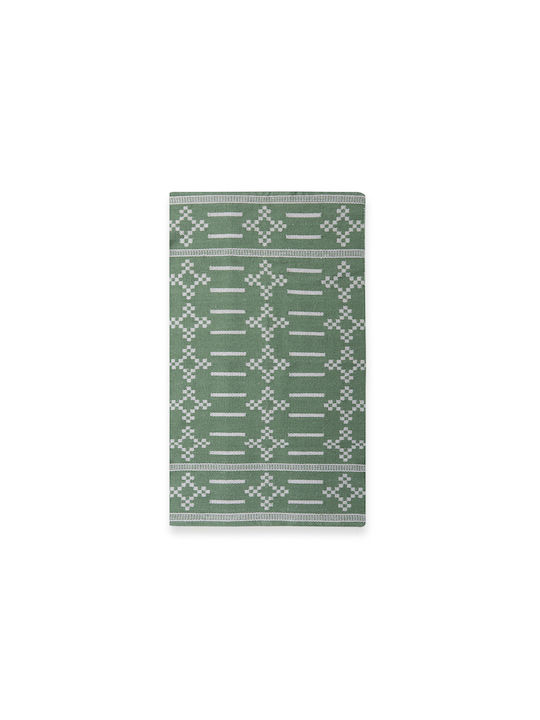 Nef-Nef Homeware Greenwich Rug Rectangular Cotton Green