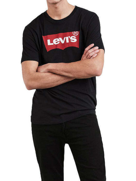 Levi's Ανδρικό T-shirt Κοντομάνικο Μαύρο