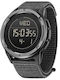 North Edge Alps Digital Men's Watch Battery with Fabric Strap Black Carbon Fiber