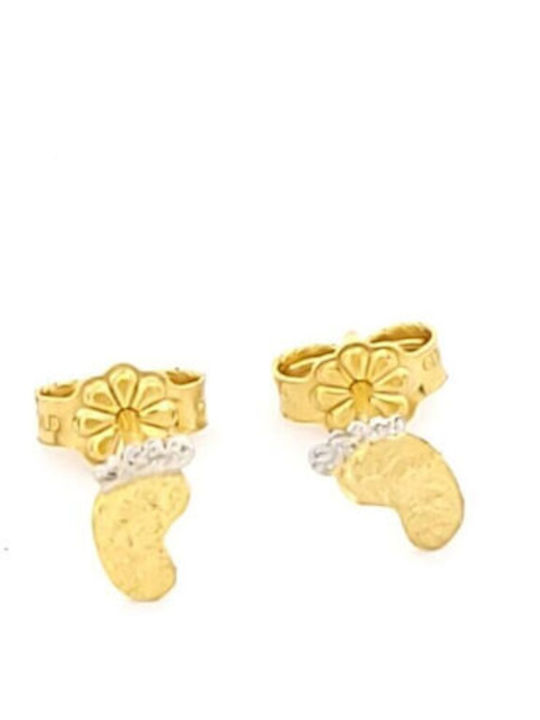 Kagioglou Vergoldete Kinderohrringe aus Gold 14K Kagioglou Vergoldete Kinderohrringe aus Gold 14K
