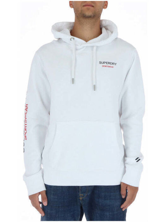 Superdry Herren Sweatshirt mit Taschen Weiß