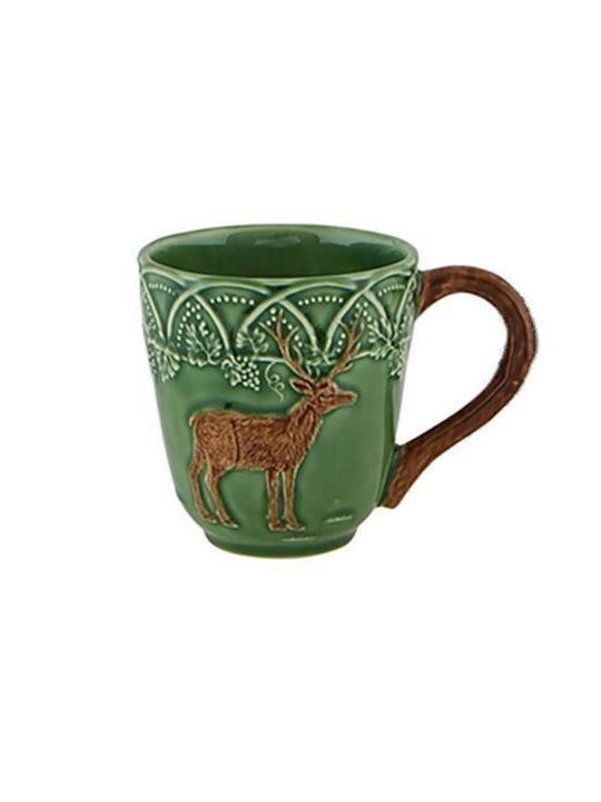 Bordallo Pinheiro Weihnachtliche Becher Keramik Grün Weihnachtlich Becher Keramik Grün Höhe 13.7cm.