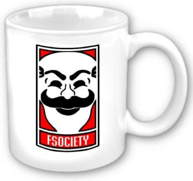 Mr Robot Fsociety Mug Ceramic White