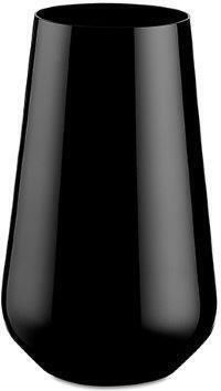 Capolavoro Set of Glasses Water made of Crystal in Black Color 440ml 6pcs