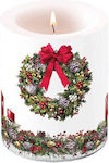 Marva Christmas White Candle 12cm