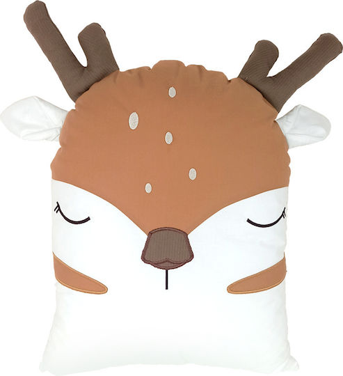 Baby Star Διακοσμητικό Μαξιλάρι Κούνιας Forest Friends Eλάφι Καφέ