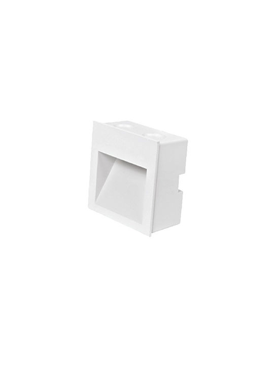 Power Led Square Recessed Spot with Integrated LED and Natural White Light White 1pcs