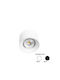 Power Led Round Recessed Spot with Integrated LED and Natural White Light Black 8x8cm. 1pcs
