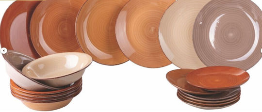 Villa D'Este Brown Dinnerware Set 18pcs