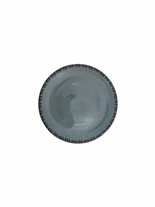 XM-Casa Plate Desert made of Porcelain Blue with Diameter 20cm 6pcs