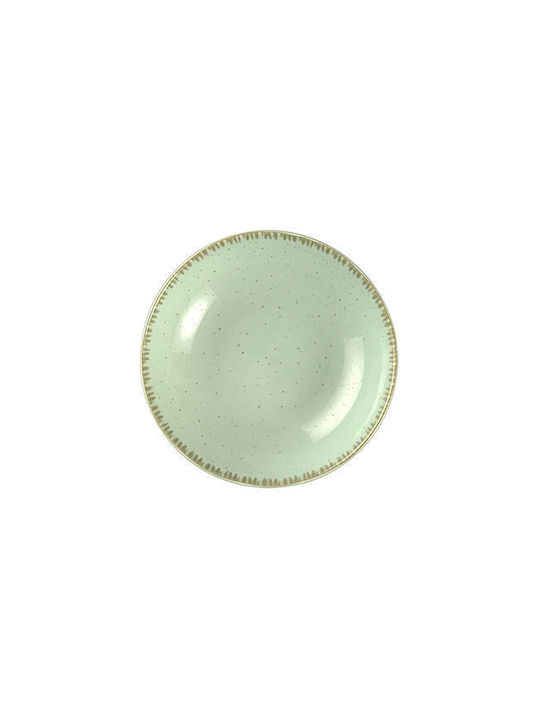 XM-Casa Plate Soup made of Porcelain Green with Diameter 23cm 6pcs