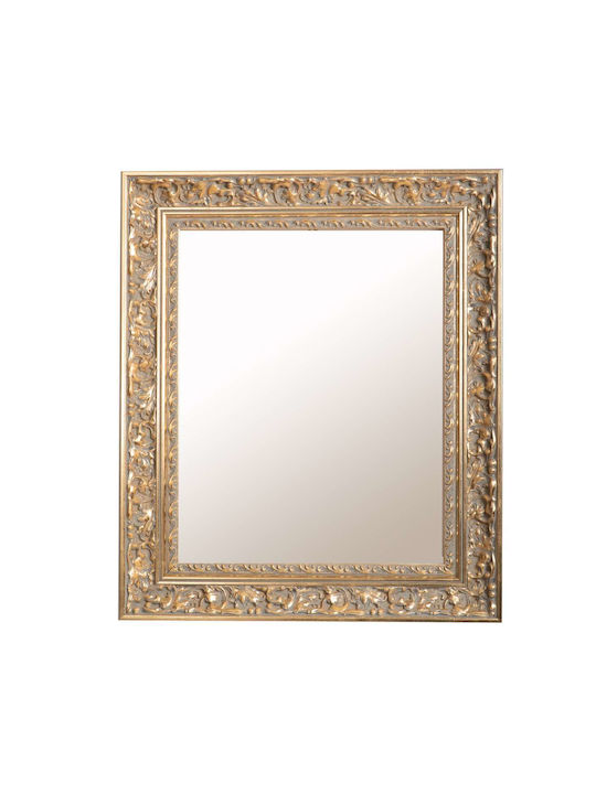 14313 Wall Mirror with Gold Wooden Frame 60x40cm 1pcs