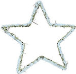 Plastic Christmas Decorative Pendant Star 20cm White