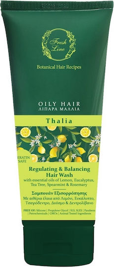 Fresh Line Thalia Regulating & Balancing Șampon Împotriva Mătreții pentru Păr Gras 200ml