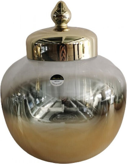 Karvounis Διακοσμητικό Βάζο Glas Transparent 22.5x22.5x26cm 1Stück