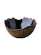 Raw Ceramic Salad Bowl Gold 16.4x7.5cm 4pcs