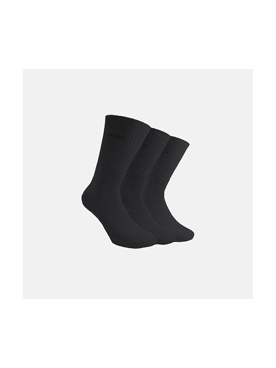 GSA Cotton Αθλητικές Κάλτσες Μαύρες 3 Ζεύγη