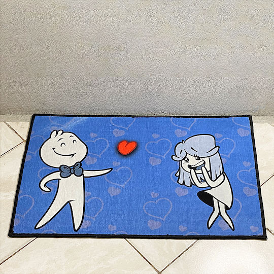 Πατάκι Εισόδου Fall In Love Μπλε 40x60εκ. 4446633 Μπλε