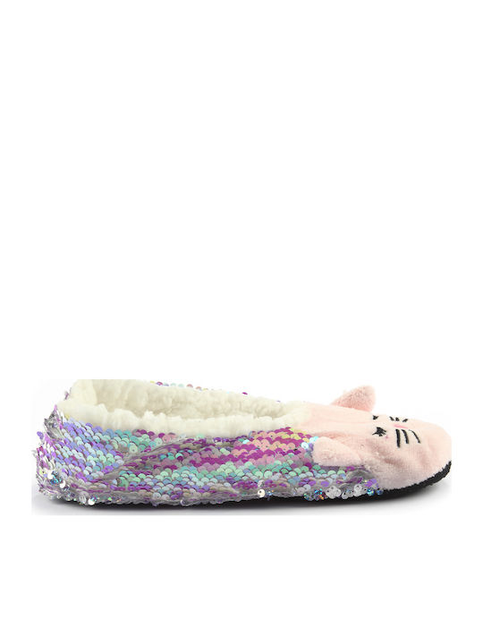 Fshoes Geschlossene Damen Hausschuhe Rosa