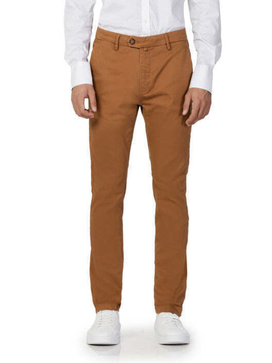 Borghese Men's Trousers Elastic Brown