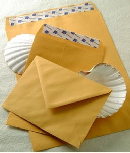 Exas Paper Set of Envelopes Bag Type with Adhesive 50pcs in Beige Color