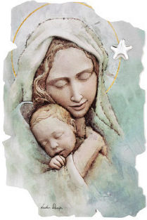 Kontopoulos Saint Icon Virgin Mary Holding The Infant Wooden