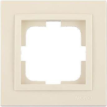 Mono Electric Switch Frame 1 Position Horizontal Installation in Beige Color 500-001736160