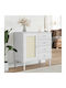 Sideboard Senja Wooden with Drawers White 80x40x80cm