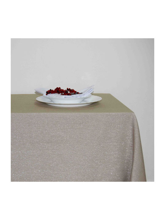 Decocraft Tablecloth Sparkle Beige 160x260cm