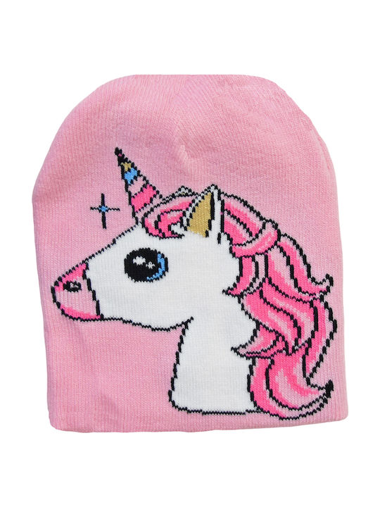Georgia Accessories Einhorn Beanie Gestrickt Rosa