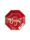 Ginger Ray Set Weihnachtliche Teller Rot 8Stück