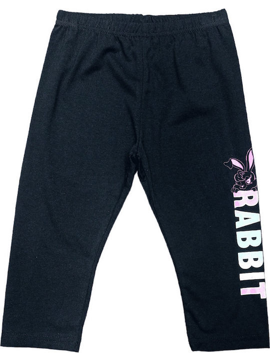 Kinder Leggings Lang Black Mono Star