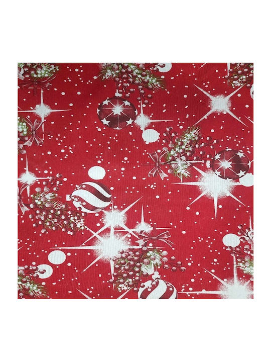 Christmas Tablecloth Fabric Red 1pcs