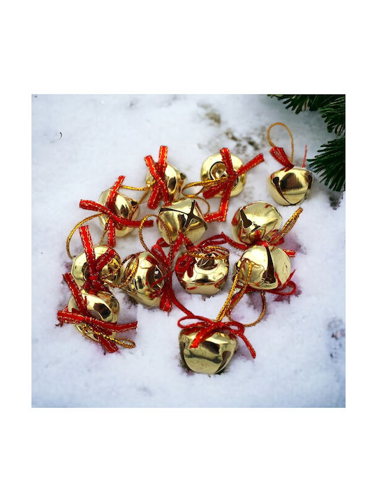 Christmas Set Ornaments Gold 2.1x2.3cm 12pcs