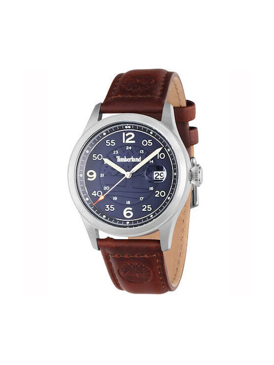 Timberland Watch Battery with Brown Leather Strap
