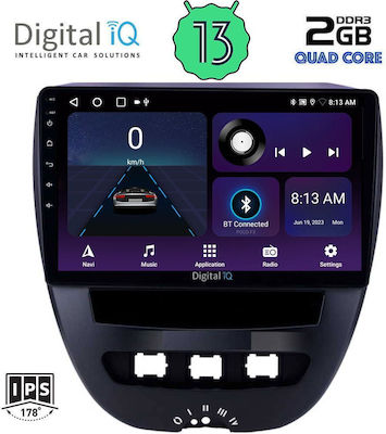 Digital IQ Ηχοσύστημα Αυτοκινήτου για Peugeot 107 Toyota Aygo Citroen C1 2005-2014 (Bluetooth/USB/WiFi/GPS) με Οθόνη Αφής 10"