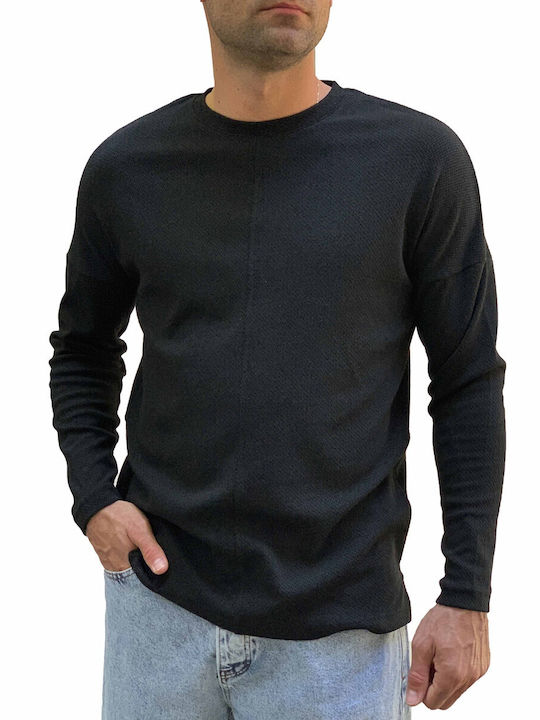 Huxley & Grace Men's Long Sleeve Blouse BLACK