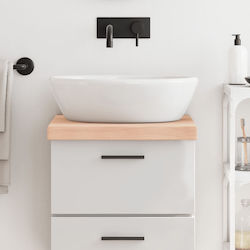 vidaXL Bench without sink L60xW40xH6cm Raw solid wood