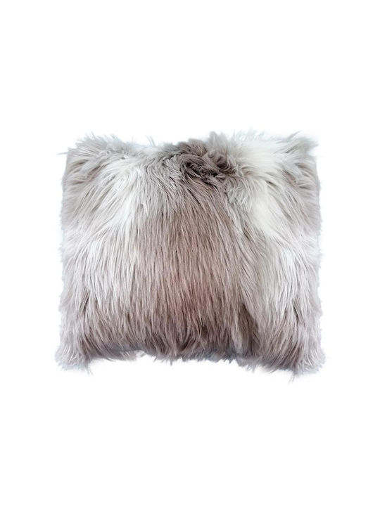 Fylliana Furry Sofa Cushion Beige 60x60cm
