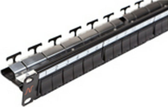 Nexans Patch Panel Keystone 24 Θυρών Μαύρο