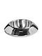 e-exoplismos High Quality Double Wall Snack Mirror Polish Serving Bowl Round Inox Silver with Diameter 16cm 6pcs