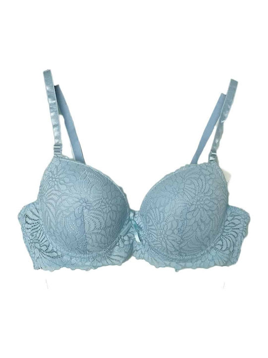 Topaki Sutien Albastru Deschis Push Up