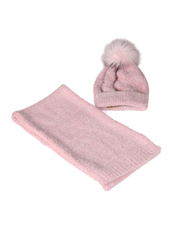 Fonem Women's Knitted Scarf Pink